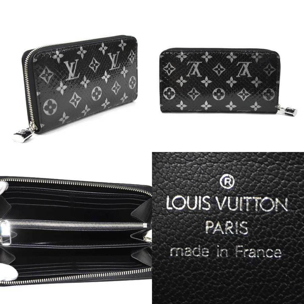 Louis Vuitton Long Wallet Python Leather Bag Black - image 5